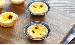 Astra shop 10Pcs Carbon Steel Non-Stick Egg Tart Pan Mold/Cupcake/Cake/Cookie/Pudding Mould Baking Tool