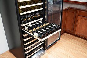 NewAir AWR-1600DB Premier Gold Series 160 Bottle Built-In WIne Cooler, StaInless Steel/Black N7