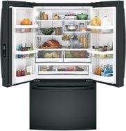 GE Black French-Door Bottom Freezer Refrigerator N2