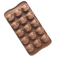 Cherryard Pig-Man Vivid Expression Silicone Chocolate Mold Mini Cake Mold Candy Mold Baking Mold