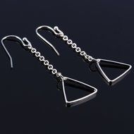 Oligex(TM) Simple Womens Jewelry Long Chain Hollow Triangle Pendant Ear Studs Earrings N2