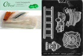 Cybrtrayd J083 Firefighter Kit Chocolate Candy Mold with Exclusive Cybrtrayd Copyrighted Chocolate Molding Instructions