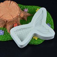 Zeroyoyo Fondant Cake Silicone Cupcake Mould Baking Tools Chocolate Halloween Fish Tail Shaped (S)