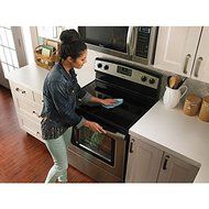 4.8 Cu. Ft. Electric Self Cleaning Range Finish: Stainless Steel N8
