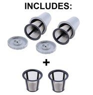 Keurig My K-cup 2 pack with 2 EXTRA Mesh Filters K10 K45 K55 K65 K75 Platinum Plus N2