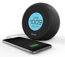 iHome All in One Bluetooth Wireless Dual Alarm Clock with Large Easy to Read Backlit LCD Display N2