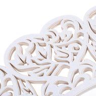Cosmos &reg; 24 Pcs White Lace Heart Cutout Cupcake Wrapper Wraps Liner Wedding Party Cake Decoration N2