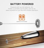 Easehold Electric Milk Frother Handheld Stainless Steel Whisk Battery Operated for Latte Cappuccino Coffee Matcha...