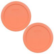 Pyrex 7201-PC Round 4 Cup Storage Lid for Glass Bowls (2, Light Orange)