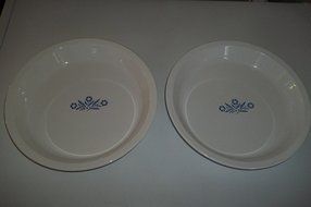 Pair of P-309 Cornflower Corning Ware 9" Pie Plates N2