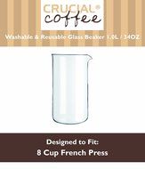 8 Cup (34 OZ) Universal Washable &amp; Reusable Replacement French Press Glass Beaker Fits Bodum &amp; All 8 Cup French...
