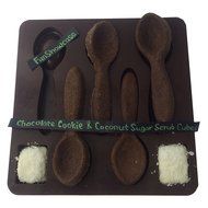 Funshowcase 7 cavities Spoon and Cube Sugar Chocolate Cookie Silicone Mold