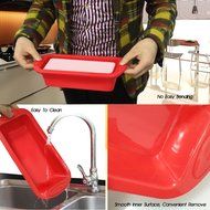 Silicone Cake Pan, 8.5&quot; Silivo Square Cake Baking Mould, FDA-Approved Non-Stick Bakeware Decorating bread Pan,... N3