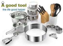 Cade Stainless Steel 6 to12 Inch Adjustable Cake Mousse Mould Cake Baking Cake Decor Mold Ring N16