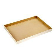 Square Cake Pan Professional Nonstick Bakeware Tray with Gold