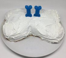 Blue Dog Bone Shaped Cake Pan Silicone for Puppy Birthday Party N4