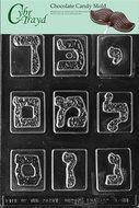 Cybrtrayd L033 Letters and Numbers Chocolate Candy Mold, Hebrew Letters No.2