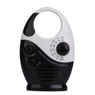 radio - Sayin Mini shower radio, waterproof radio for bathroom, hanging Music Radio, AM / FM (Black &amp; White)