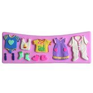 Karen Baking Baby Clothes Shape 3D Silicone Cake Mold For Cake Fondant Decorating