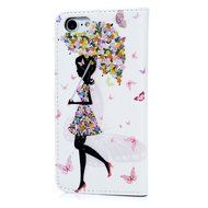 iPhone 7 Case (4.7 inch) - Wallet Folio Flip Premuim PU Leather Case Colorful Print Design with Stand Magnetic... N20
