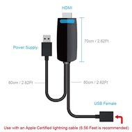 LETSCOM Lightning to HDMI Adapter for iPhone, HDMI Display Adapter - 1080P HDTV Adapter HDMI Streaming Dongle... N7