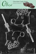 Cybrtrayd C034 Large Reindeer Lolly Life of the Party Chocolate Candy Mold with Exclusive Cybrtrayd Copyrighted...