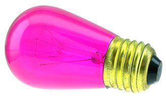 Novelty Light - 11watt S14 Commerical Grade S14 Transparent Color Replacement Bulbs, E27 Medium Base, Clear, 11... N6