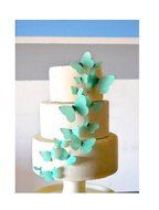 Edible Butterflies - Teal Set of 15 - Cake and Cupcake Toppers, Decoration
