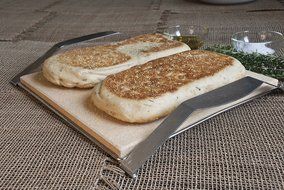 Pizzacraft PC0105 15" Square Baking/Pizza Stone with Stainless Frame N4