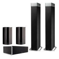 Definitive Technology BP9080 5.0 High Power Bipolar Tower Speaker Package with Integrated Subwoofers (Black) N2