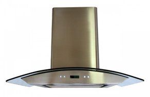 CAVALIERE 36" Wall Mounted Stainless Steel / Glass Kitchen Range Hood 860 CFM Spagna Vetro Econo Series SV198D-SP36 N3