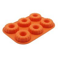 Marx&reg; 6-cavity Silicone Fancy Small Bundt Cake, Muffin Cups, Coffee Cake, Cupcake, Pudding,9 Inch X 6 Inch Sc6... N3