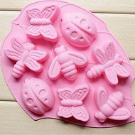 Y&amp;XL&amp;H 8 Hole Butterflies Dragonflies Beetles Shape Cake Ice Jelly Chocolate Molds N2