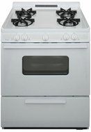 30 in. 3.91 cu. ft. Gas Range in White