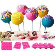 Silicone Cake Pop Mould Cupcake Mold Lollipop Sticks Baking Tray Stick Tool N4