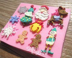 Anyana Christmas Tree Santa Snow Deer Silicone Fondant Mold Chocolate Cake Cookie Decoration Tools Gum Pastry... N4