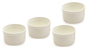 White Basics Collection, Ramekins (Set of 4), 4", White N2