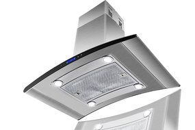 AKDY New 36" European Style Island Mount Stainless Steel Range Hood Vent Touch Control AZ-GL9013-36 N6