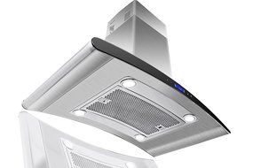 AKDY New 36" European Style Island Mount Stainless Steel Range Hood Vent Touch Control AZ-GL9013-36 N7