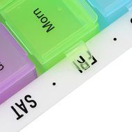 Puraid(TM) 1Set 7 Day Pill Medicine Dispenser Organizer Case with 28 compartments Tablet Box New N3
