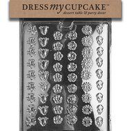 Dress My Cupcake Chocolate Candy Mold, Small Assorted Flowers