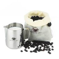 Latte's Art Stainless Steel 12 Ounce Frothing Pitcher! Couple with Your Espresso Machine or Frother. Bonus Drawstring... N10