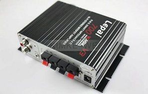 700W 12V Mini Hi-Fi Stereo Digital Amplifier mp3 iPod home + Power + audio cable N4