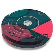 Skin Decal Vinyl Wrap For IRobot Roomba 650 655 Vacuum / Pattern Pink Blue