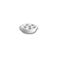 Hall China 11650AWHA White 6-1/4" Round Escargot - 12 / CS