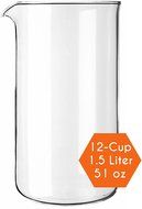 Cozyna Universal 51oz French Press Replacement Glass Beaker Fits All Brands of French Press Coffee Maker Carafe...