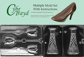 Cybrtrayd BUN-F026F037 2-Piece Tulip and Vase Chocolate Molds