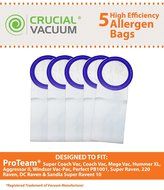 5 ProTeam 10 Quart Vacuum Bags; Fit Super CoachVac, CoachVac, MegaVac, Hummer XL, Aggressor II, Perfect PB1001...
