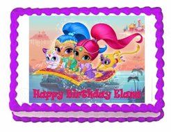 Shimmer and Shine party edible image cake topper frosting sheet