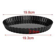 Round Tart Pie Tin Removable Bottom Pan Mould Black (10 IN) N12